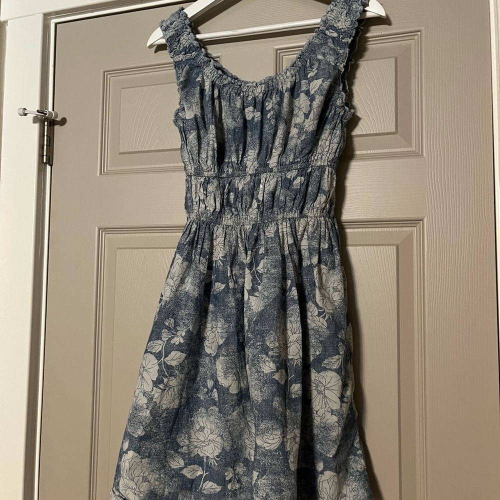 American Eagle Cinched Waist Floral Mini Dress